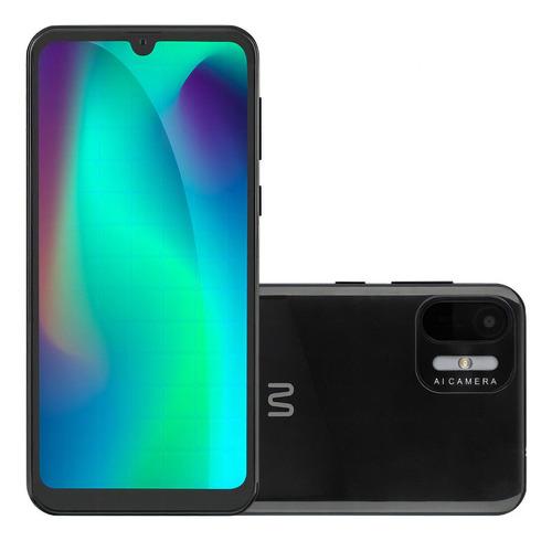 Encontraproduto.com.br - Smartphone Multilaser F Max 2 3G 64GB Wi-Fi Tela HD+ 6.1 pol. Dual Chip 1GB RAM Android 11 (Go edition) - Preto - P9165