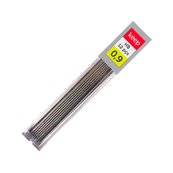 Encontraproduto.com.br - Tubo de Grafite HB 0,9mm Caixa c/ 12 Tubos Keep - EI122