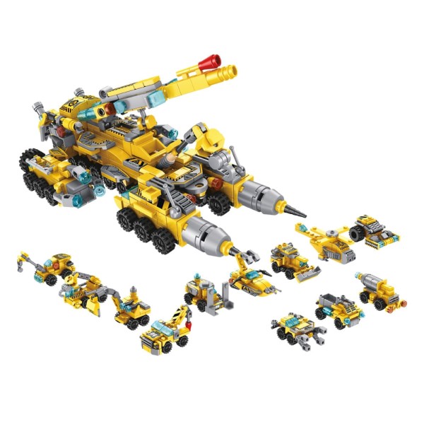 Encontraproduto.com.br - Blocos De Montar Cubic 25 Em 1 Construção 566pç Br1621 