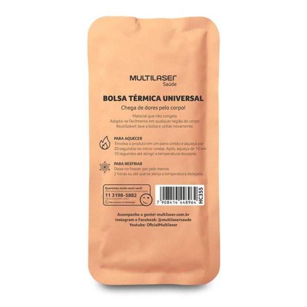 Bolsa Térmica De Gel - Laranja - Multilaser Saúde Laranja