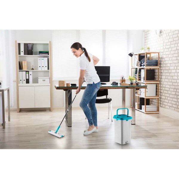 Encontraproduto.com.br - Kit 2 Refil Mop Lava E Seca Retangular De Microfibra Branco