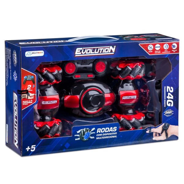 Encontraproduto.com.br - Evolution Car R/C Torsional Vermelho Multikids - BR1646 BR1646
