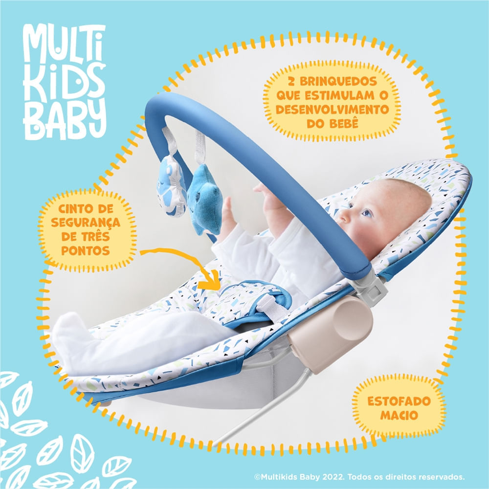 Cadeira de Descanso Nap Time 0-11kgs Rosa Multikids Baby - BB291