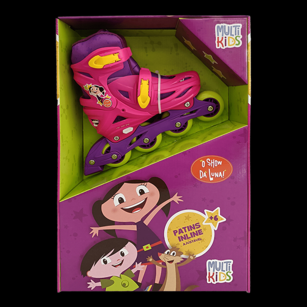 Encontraproduto.com.br - Patins Inline Show Da Luna Multikids Ajustável  35 Ao 38 
