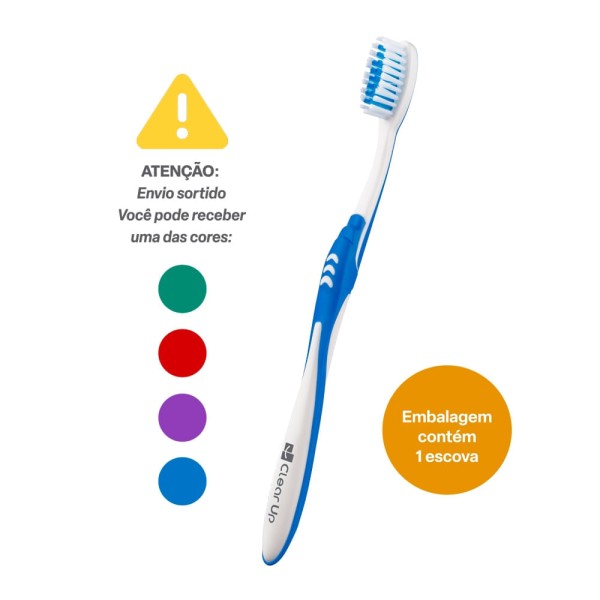 Escova Dentel Clear UP Extreme Macia Cores Sortidas 1 Unidade