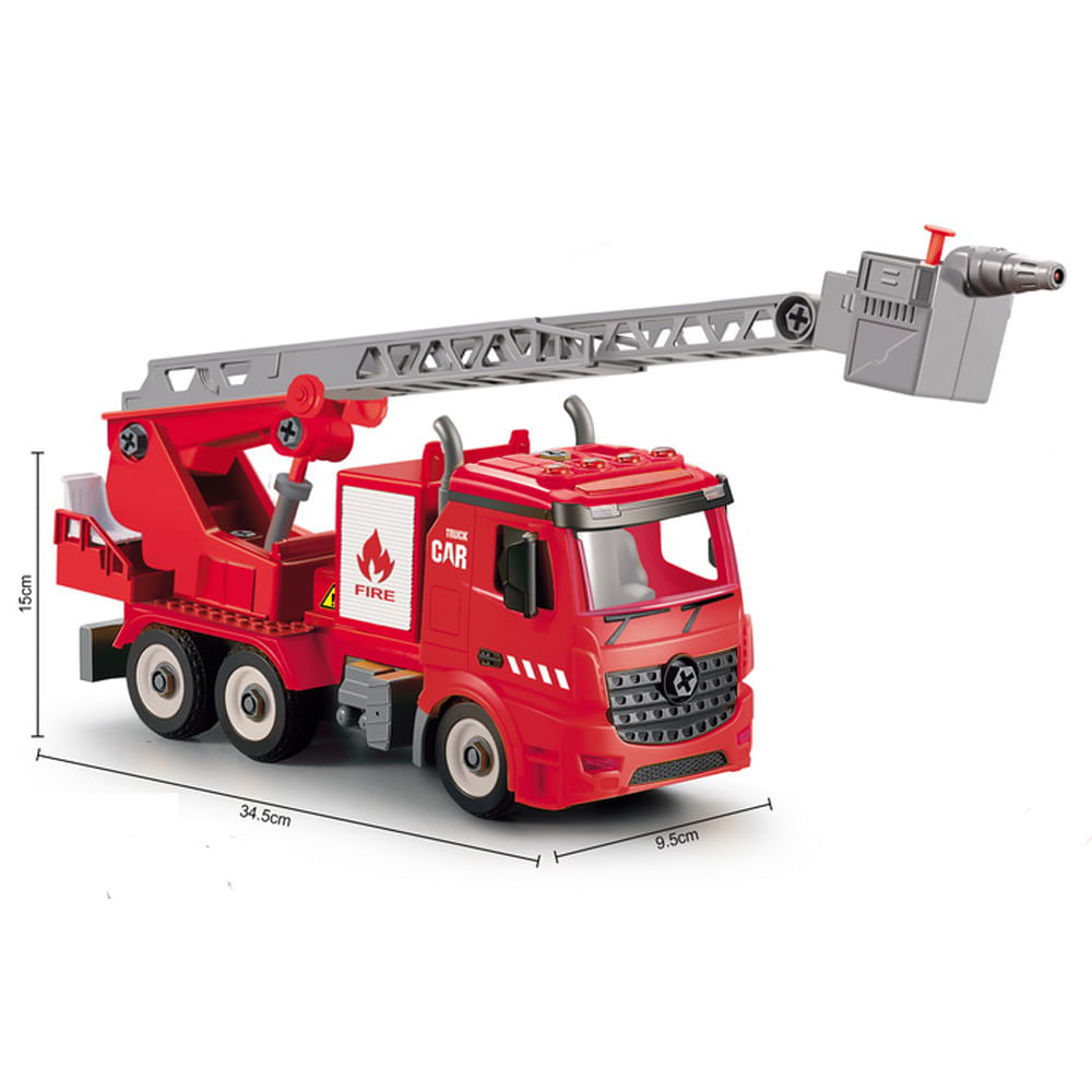 Encontraproduto.com.br - Veículo com Luzes e Sons - City Machine - Caminhão de Bombeiro - Multikids