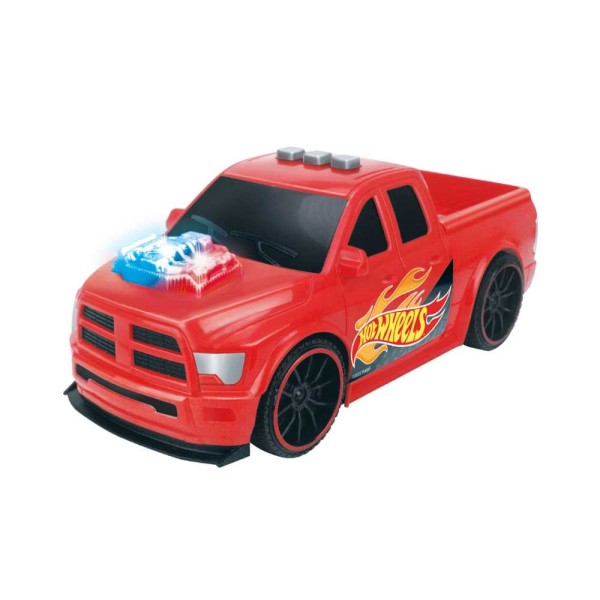 Encontraproduto.com.br - Hot Wheels Carro Pick Up Truck Vermelho Com Luz e Som Multikids - BR1820