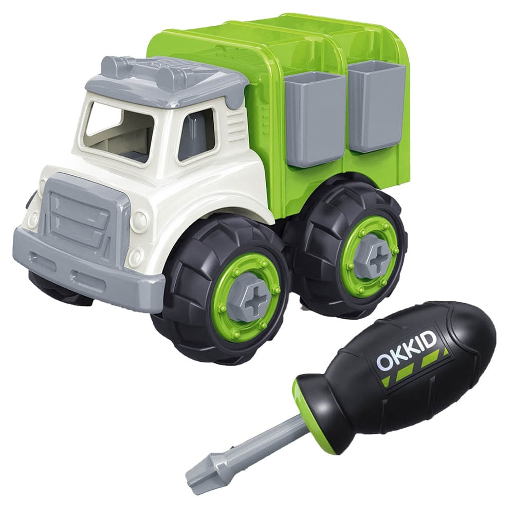 Encontraproduto.com.br - Veículo com Acessórios - City Machine - Caminhão de Coleta - Multikids