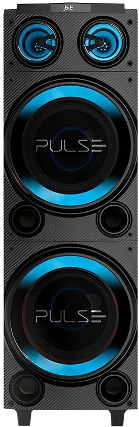 Encontraproduto.com.br - Caixa de Som Amplificada Multi Pulse Torre Double SP507 1800W Bluetooth USB Microfone