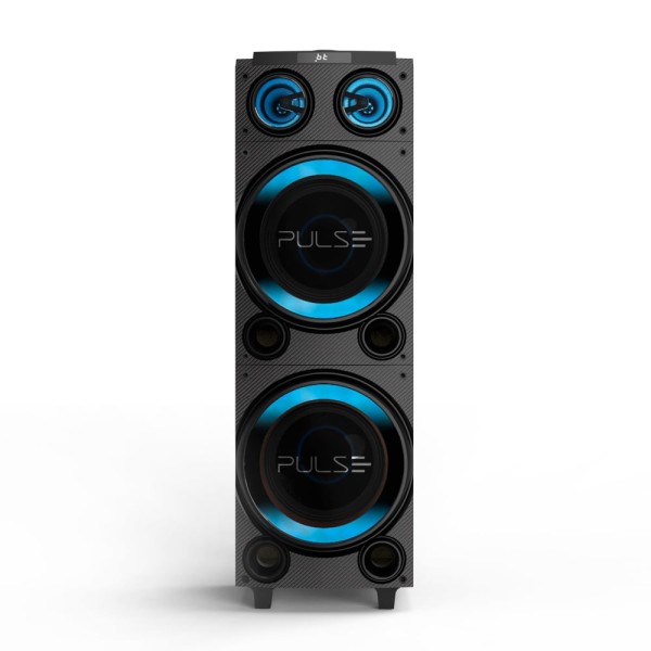 Encontraproduto.com.br - Caixa de Som Amplificada Multi Pulse Torre Double SP507 1800W Bluetooth USB Microfone
