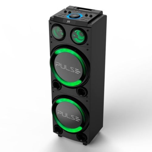 Encontraproduto.com.br - Caixa de Som Amplificada Multi Pulse Torre Double SP507 1800W Bluetooth USB Microfone