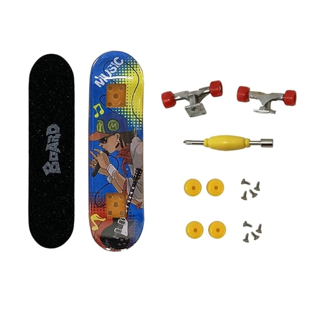 Encontraproduto.com.br - Skate de Dedo - Miniatura 1 Peca Com Ferramenta e Acessorios MULTIKIDS