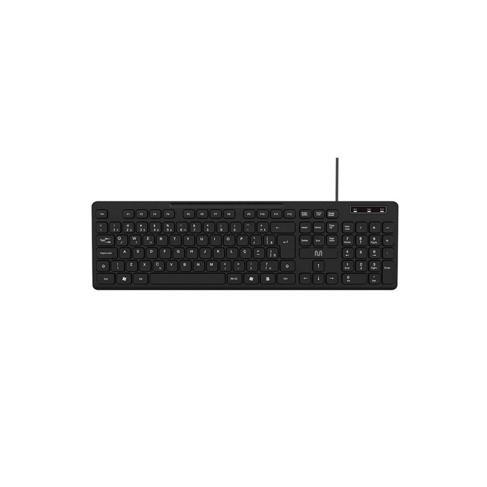Teclado com Fio USB Soft Silence TC144 Teclas Silenciosas e Ajustáveis Multilaser