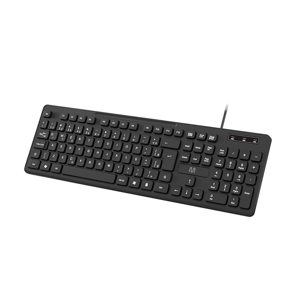 Teclado com Fio USB Soft Silence TC144 Teclas Silenciosas e Ajustáveis Multilaser