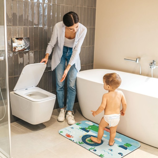 Encontraproduto.com.br - Tapete para Banho Splish N Splash Ficher Price Blue 1 Unidade