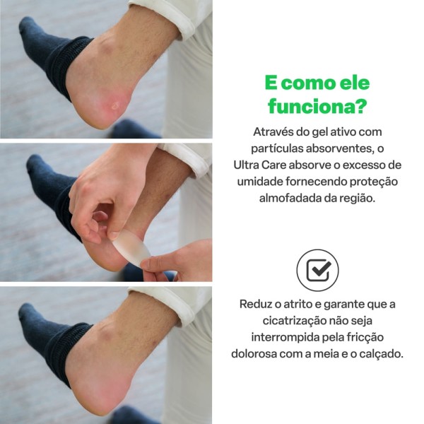 Encontraproduto.com.br - Curativos para Bolhas e Calos Ultra Care c/ 5 Unidades Tam. Médio Multi Saúde - HC543