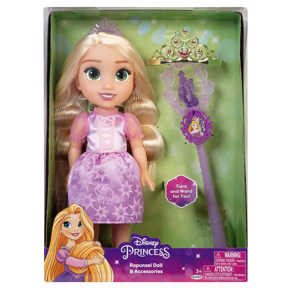 Encontraproduto.com.br - Boneca Princesas da Disney Multikids Rapunzel com varinha e tiara - BR1928