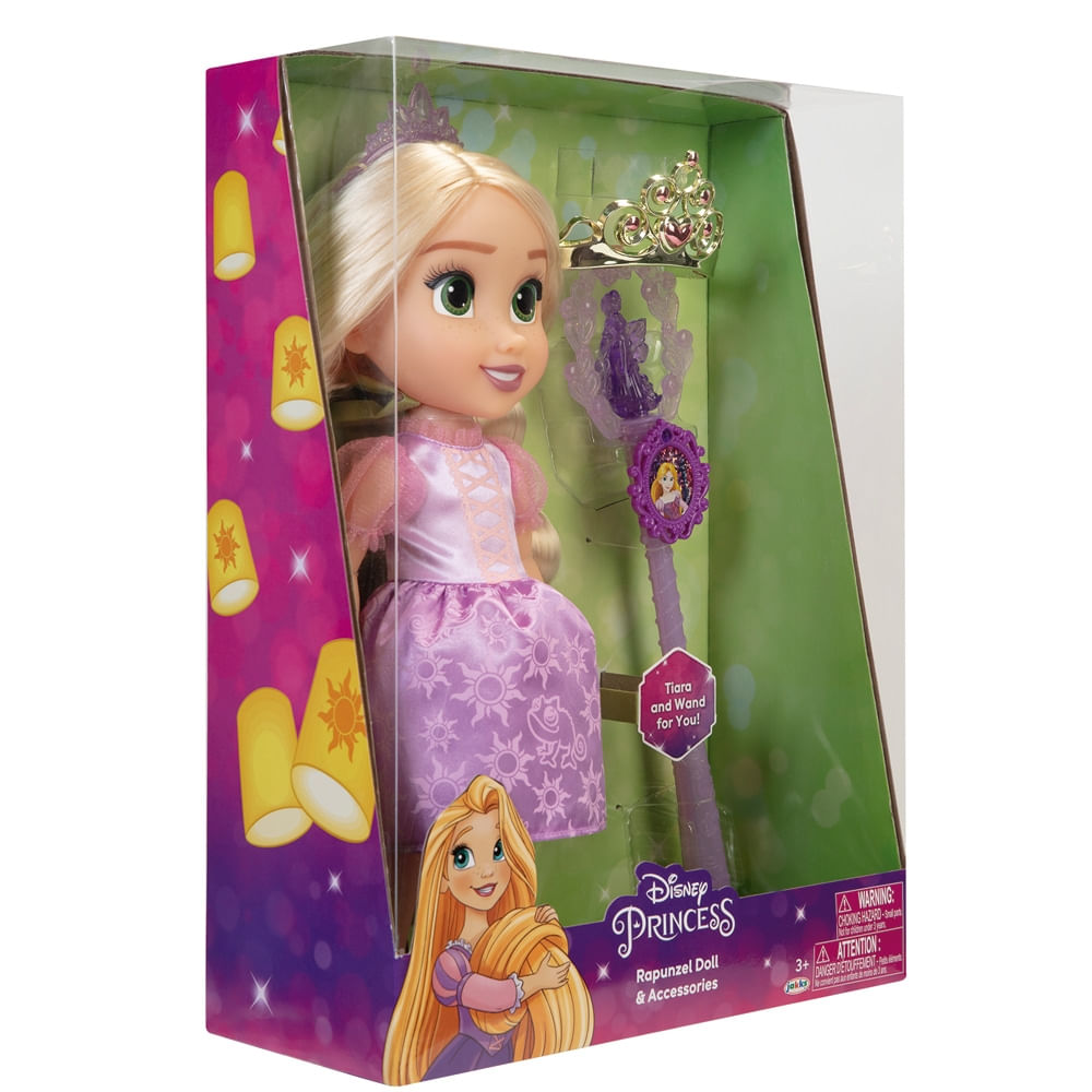 Encontraproduto.com.br - Boneca Princesas da Disney Multikids Rapunzel com varinha e tiara - BR1928