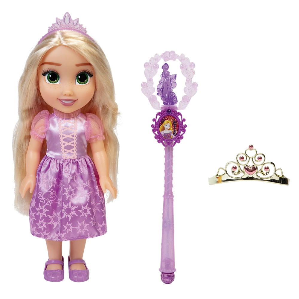 Encontraproduto.com.br - Boneca Princesas da Disney Multikids Rapunzel com varinha e tiara - BR1928