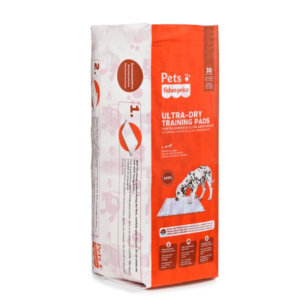 Tapete Higiênico Para Pet Fisher Price 82cm X 60cm 30 Unidades - Pp421 Branco G