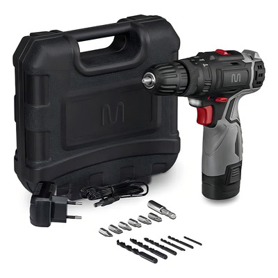 Kit Maleta Parafusadeira e Furadeira com Impacto 12v + Controle de Velocidade - FE099 FE099