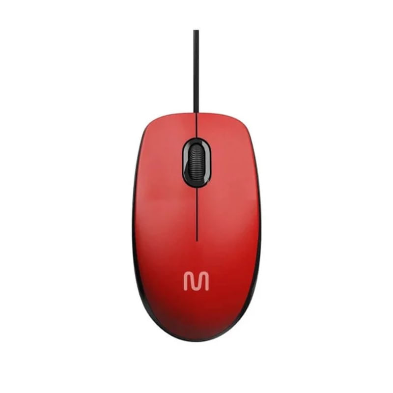 Encontraproduto.com.br - Mouse USB Silent 1200dpi MF400 Vermelho - Multilaser