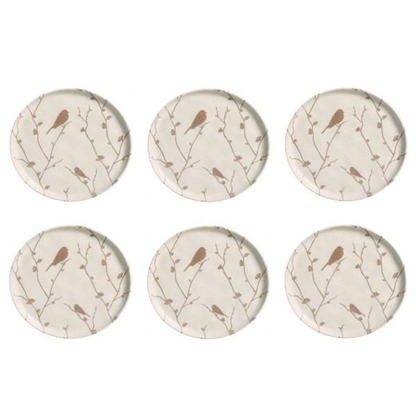 Conjunto De Pratos De Sobremesa 06 Peças Bio Luar Porto Brasil