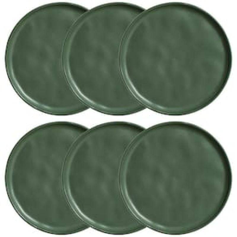 Jogo 6 Pratos Para Sobremesa Porto Brasil Bio Leaf - Verde