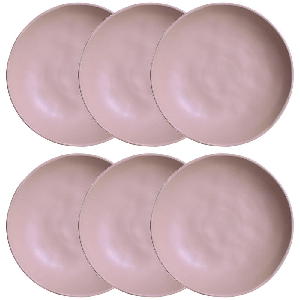 Conjunto com 6 Pratos Fundos Porto Brasil Bio Mahogany em Stoneware 22,5 cm – Marrom