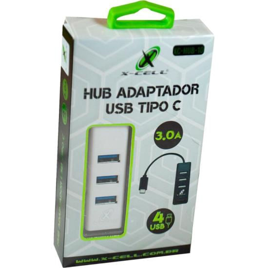 Encontraproduto.com.br - Hub Adaptador XC-HUB-10 usb/usb Tipo C Branco Flex