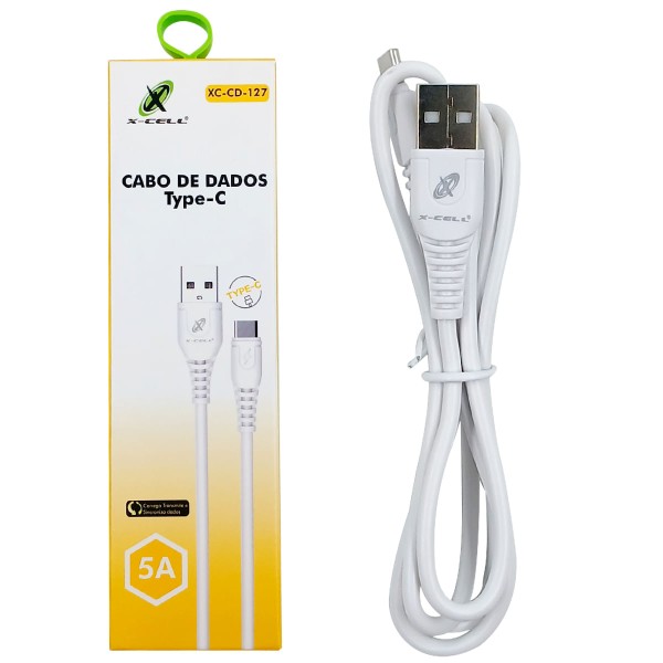 Encontraproduto.com.br - Cabo de Dados Tipo C 1m em Plástico X-Cell