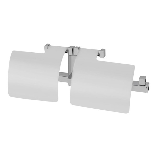 Encontraproduto.com.br - Papeleira Dupla com Cobertura 4210 C120 Versata Cromado Fani
