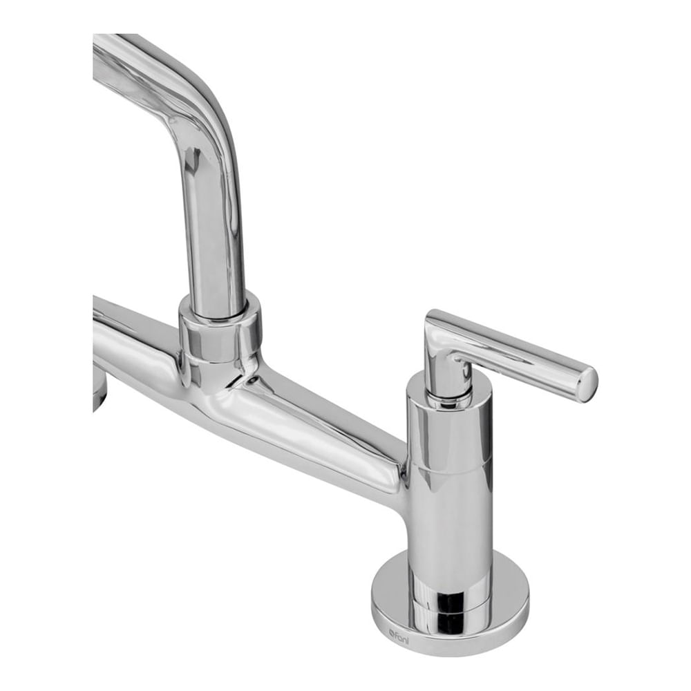 Encontraproduto.com.br - Misturador p/ Cozinha Jade Clássica de Mesa c/ Bica Móvel Cromada Fani