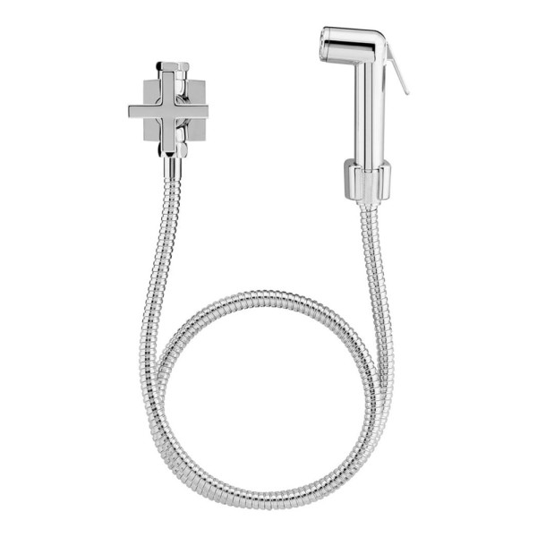 Encontraproduto.com.br - Ducha Higiênica com Derivação e Gatilho Abs Flexível Bella Cromado