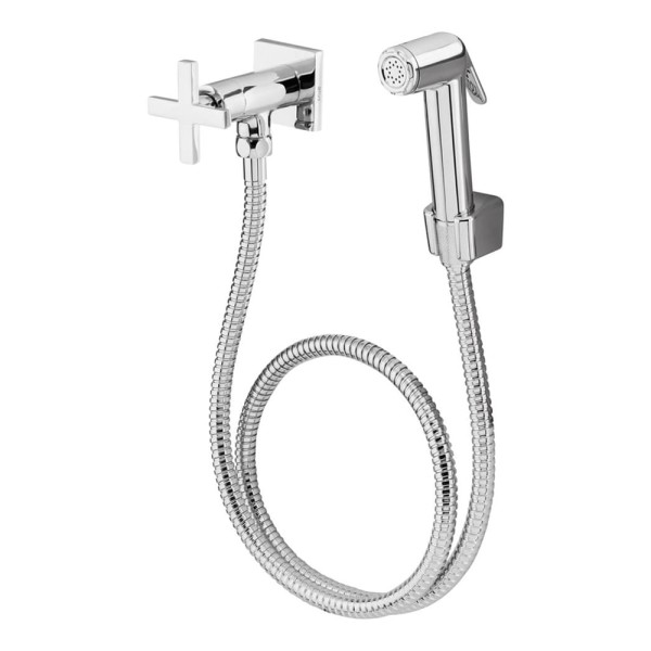 Encontraproduto.com.br - Ducha Higiênica com Gatilho Abs Flexível Bella Cromado