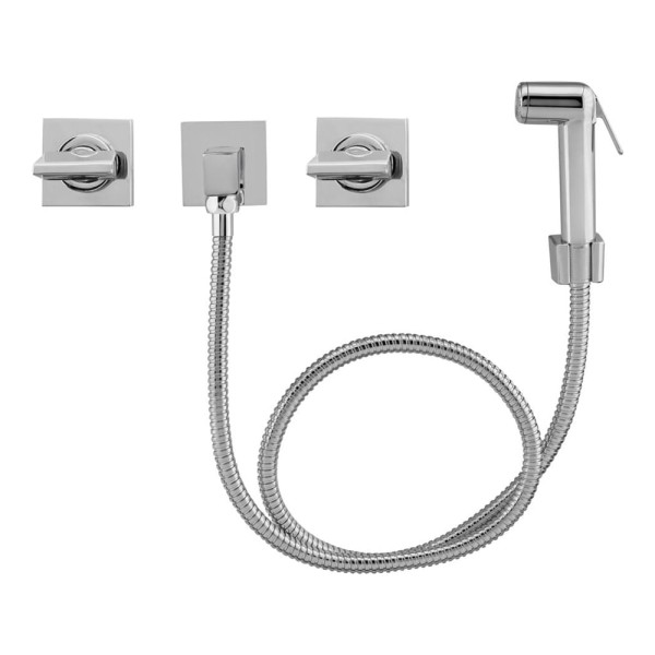 Encontraproduto.com.br - Ducha Higiênica com Misturador e Gatilho Abs Flexível Prima Cromado