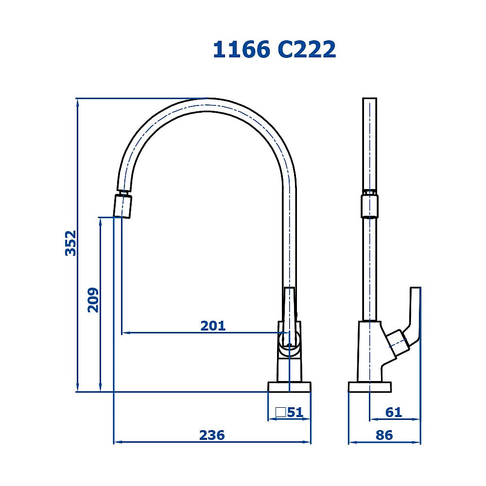Encontraproduto.com.br - Torneira Para Pia Mesa B Móvel Com Arej Articulável C-222 1166 Fani