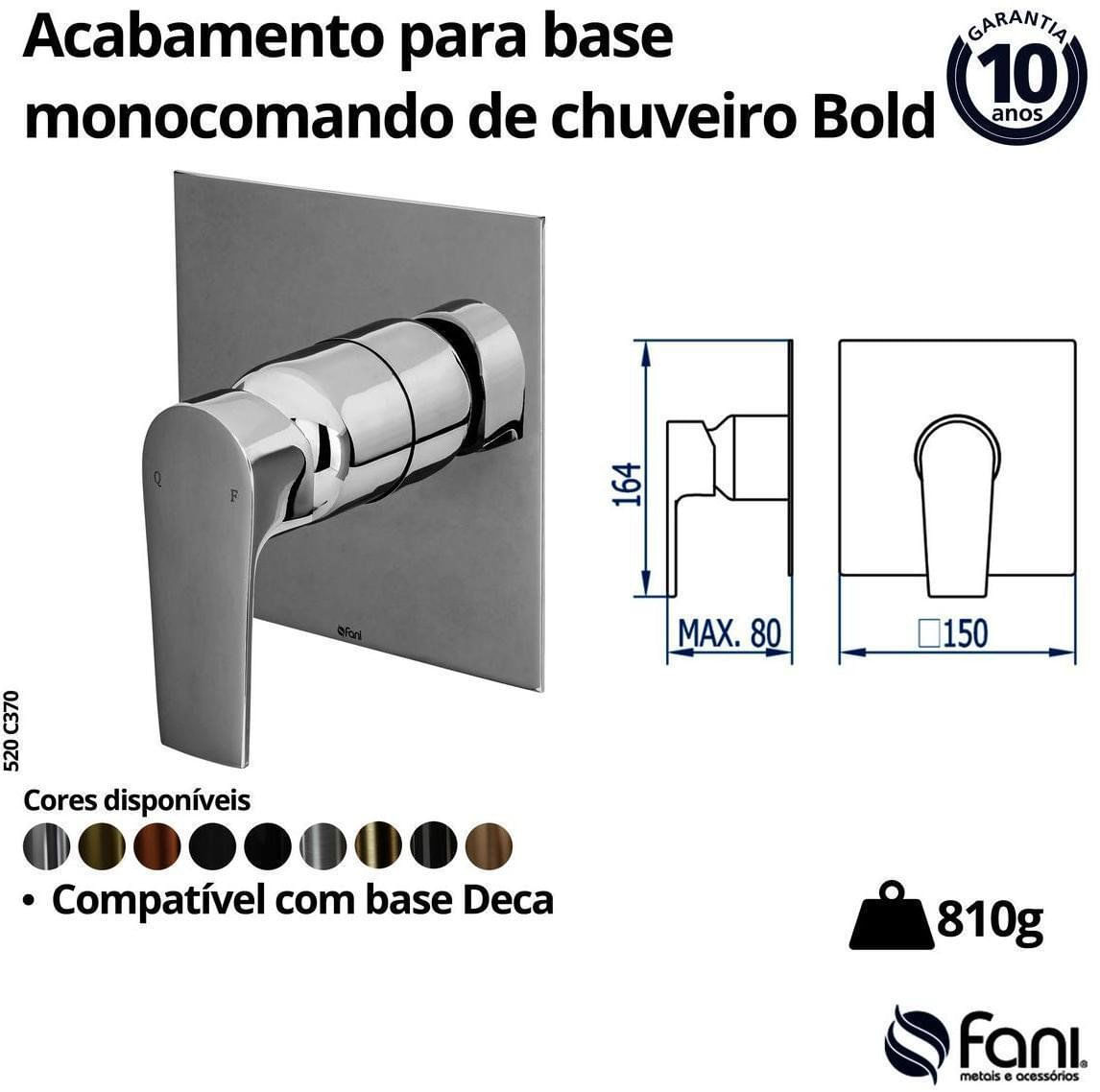 Encontraproduto.com.br - Acabamento Para Registro Base Deca Monocomando Fani Cromado