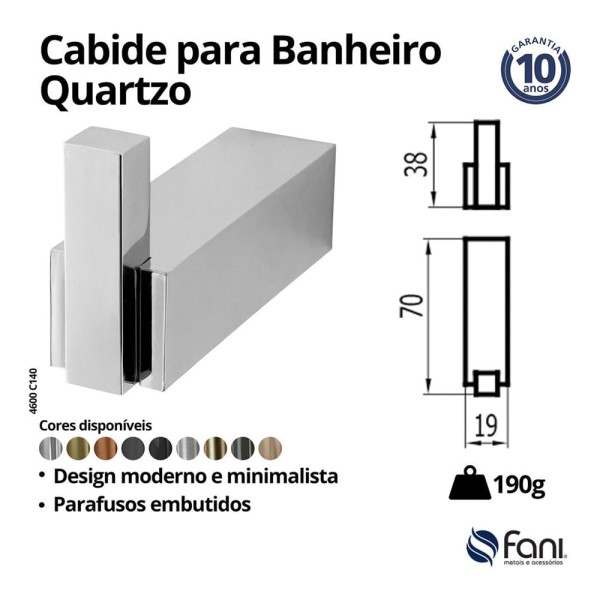 Encontraproduto.com.br - Cabide Quartzo DOro Vecchio