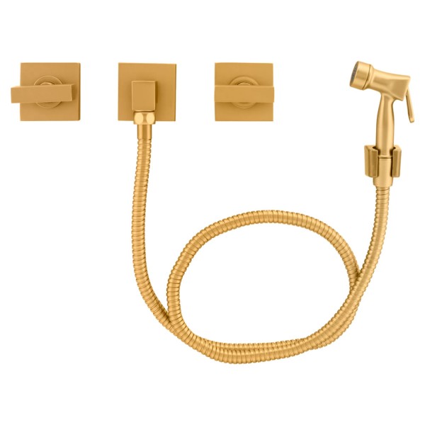 Encontraproduto.com.br - Ducha Higiênica com Misturador e Gatilho Abs Flexível Horus DOro Vecchio