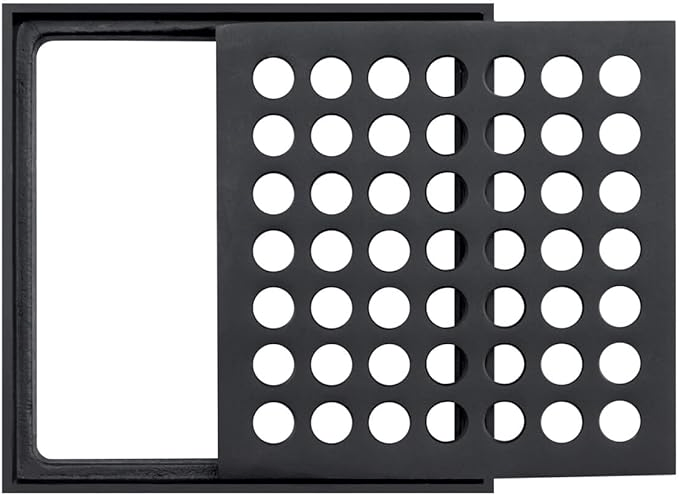 Ralo Grelha Fani Quadrada 10cm Preto 1918 BK