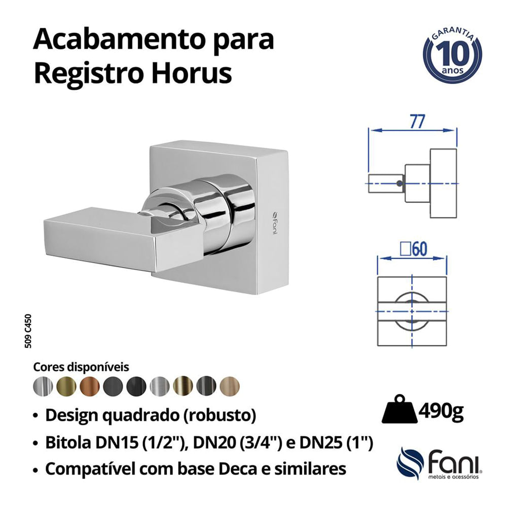 Encontraproduto.com.br - Acabamento para Registro Horus 1/2