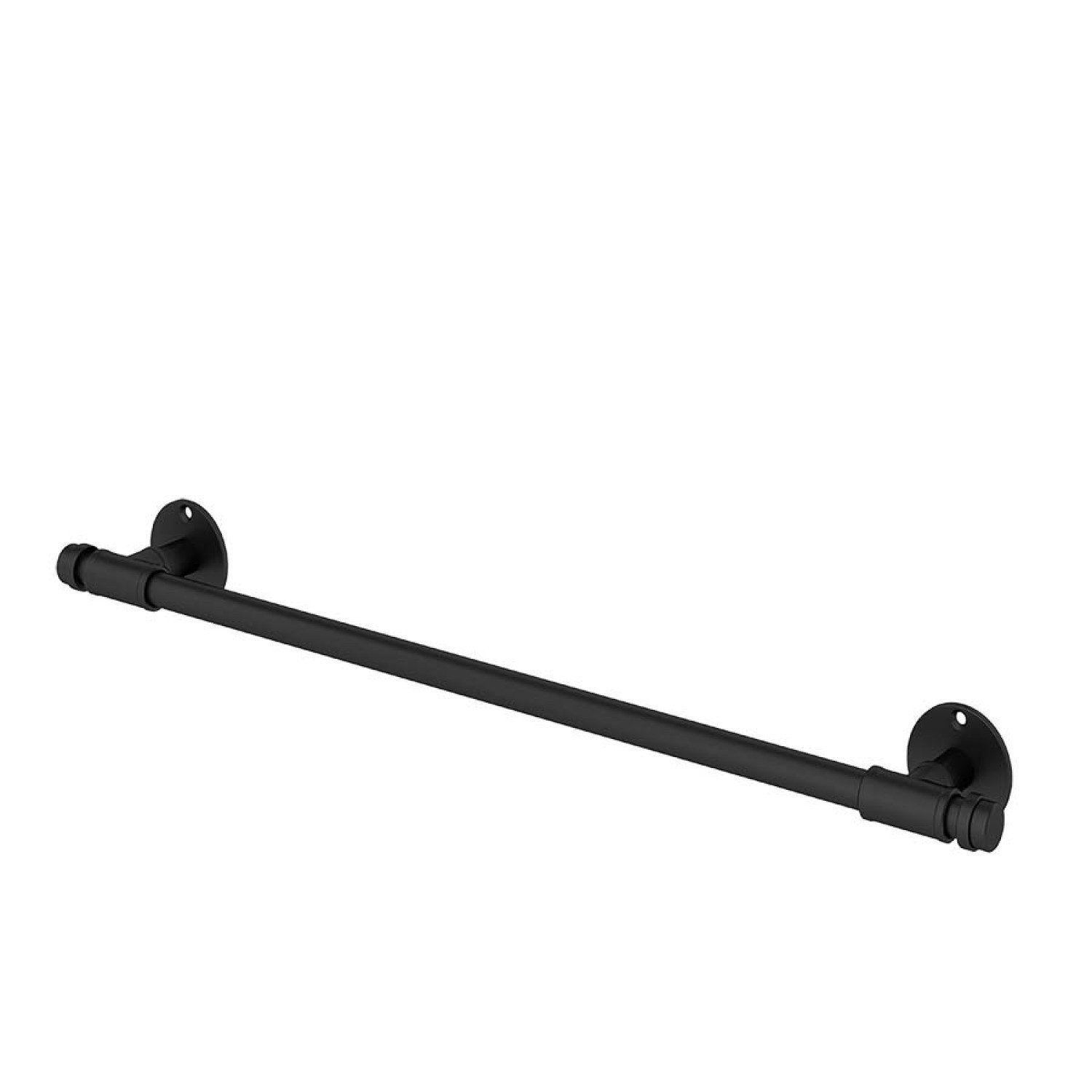 Porta Toalha Longo Living Preto Fosco Fani