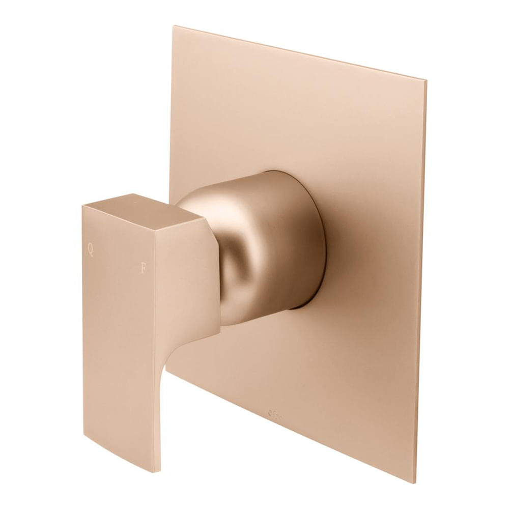 Encontraproduto.com.br - Acabamento Monocomando para Chuveiro Base Deca Retta Champanhe - Fani - 520 CH330 - Unitário