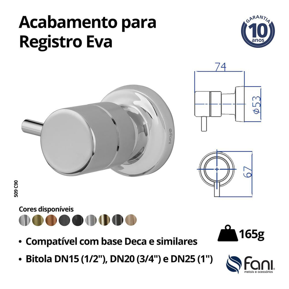 Encontraproduto.com.br - Acabamento Registro 3/4