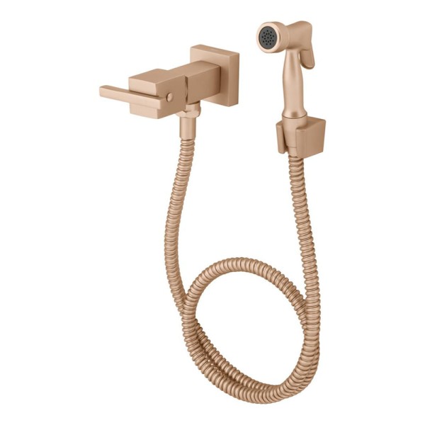 Encontraproduto.com.br - Ducha Higiênica com Gatilho Abs Flexível Eros Champanhe