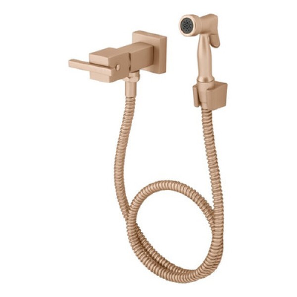Encontraproduto.com.br - Ducha Higiênica com Gatilho Abs Flexível Eros Champanhe