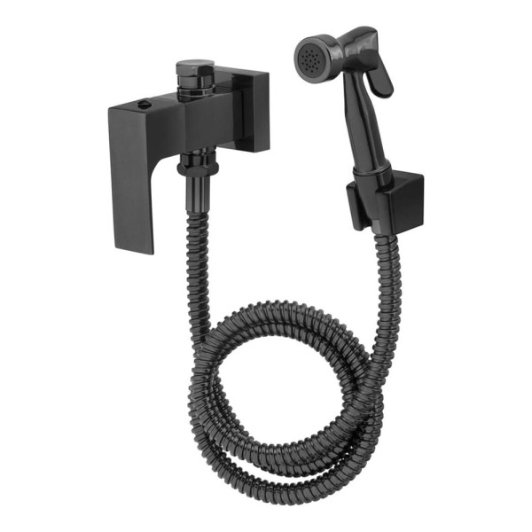 Encontraproduto.com.br - Ducha Higiênica com Derivação e Gatilho Abs Flexível Retta Grafite