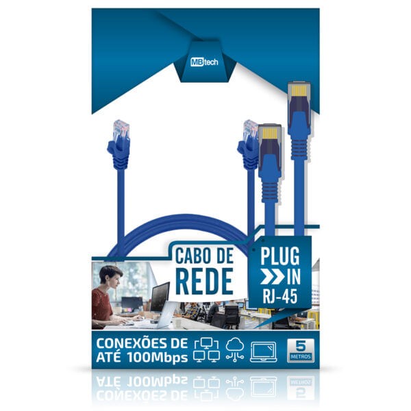 Encontraproduto.com.br - Cabo de Rede Com RJ-45 5M Mbtech