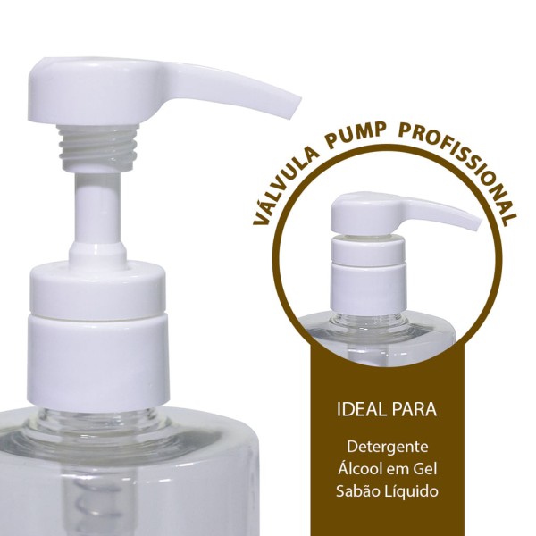 Encontraproduto.com.br - 1 Frasco Porta Shampoo Condic Sabonete Profissional 500ml